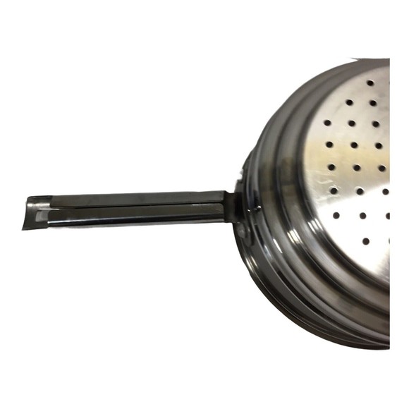 Stainless Steel Steamer Insert 2 3/4 Qt with 7" Long Handle 8.25" x 4" - Picture 7 of 7